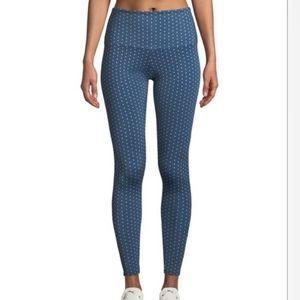 Onzie High Rise Blue Polka Dot Legging  M/L